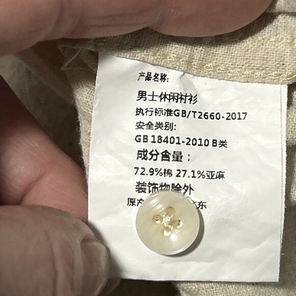 Trend Living Linen Blend Women’s 2XL Button Down Blouse - Picture 6 of 7